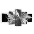 Elegant Black and White Fractal Canvas Wall Art