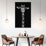 Black and White Giraffe Canvas Wall Art