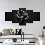 Black and White Rose Canvas Wall Art