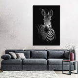 Black and White Zebra Canvas Wall Art