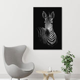 Black and White Zebra Canvas Wall Art