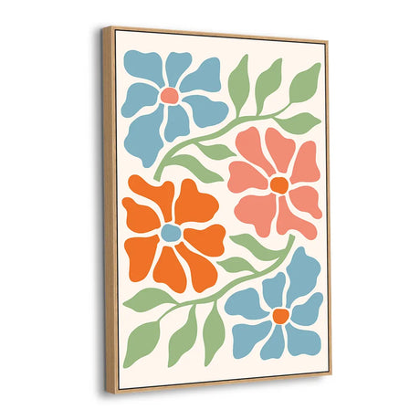 Blooming Delight Modern Floral Canvas Wall Art