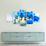 Blue Orchid Flower Canvas Wall Art