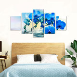 Blue Orchid Flower Canvas Wall Art