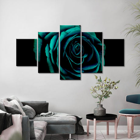 Blue Rose Canvas Wall Art