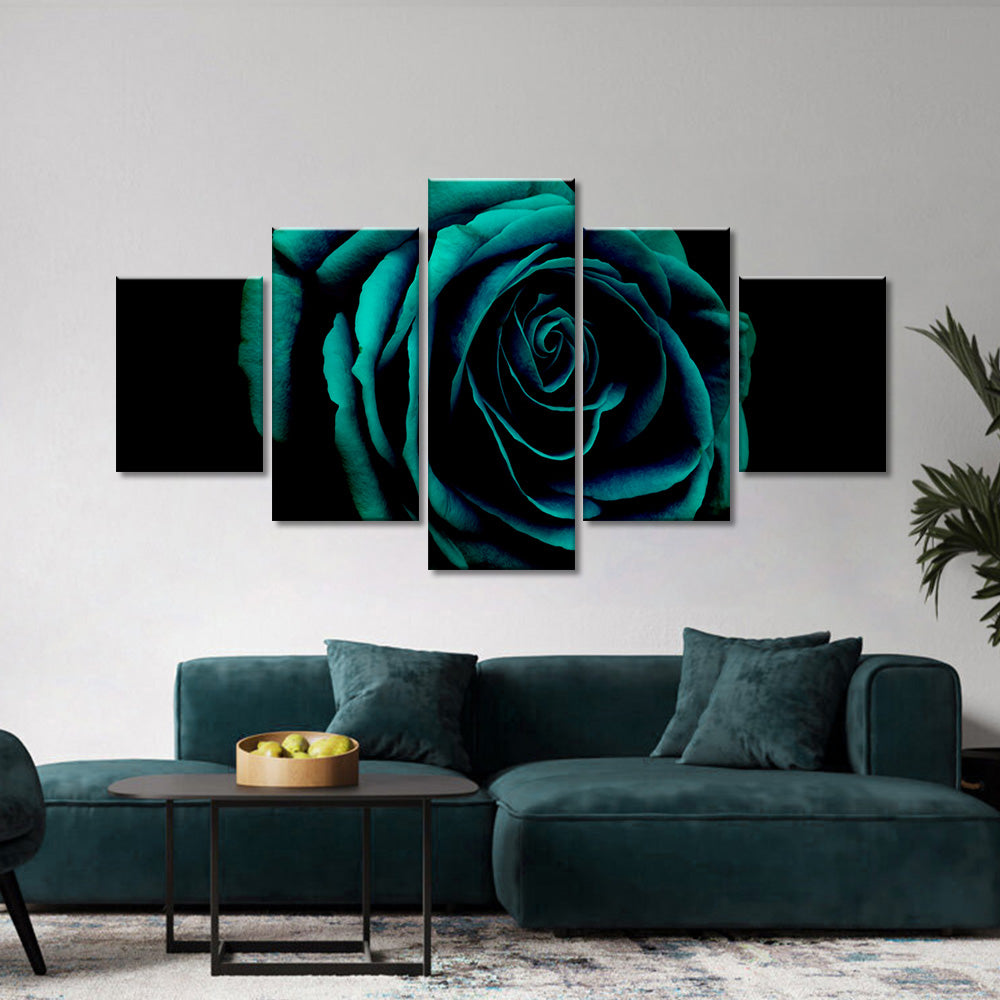 Blue Rose Canvas Wall Art