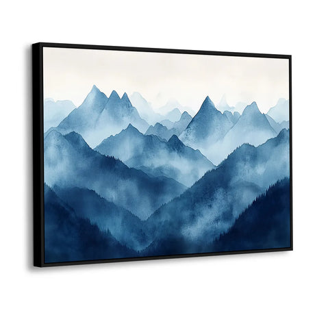 Blue Misty Mountains Canvas Wall Art