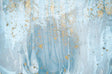 Blue and Gold Abstract Fluid Canvas Wall Art