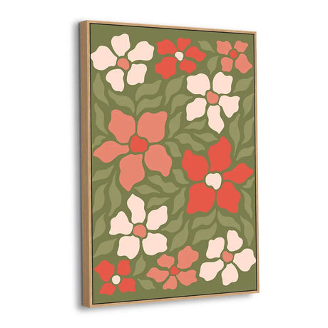Botanical Rhythm in Bloom Canvas Wall Art