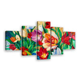 Bouquet of Colorful Flowers Canvas Wall Art