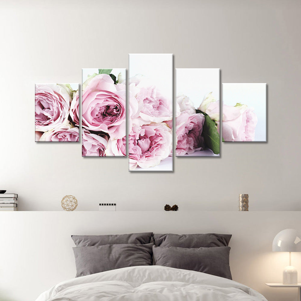 Bouquet of Pink Peonies Canvas Wall Art