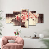 Bright Peonies in a Vase Canvas Wall Art