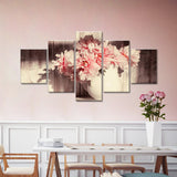 Bright Peonies in a Vase Canvas Wall Art