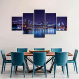 Canvas Wall Art - Brooklyn Bridge at Night