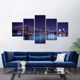 Canvas Wall Art - Brooklyn Bridge at Night