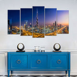 Burj Khalifa Night Skyline Canvas Wall Art