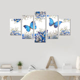 Butterflies on Flower Canvas Wall Art