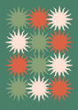 Retro Sunburst Harmony Canvas Wall Art