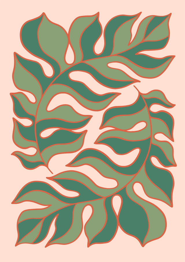 Dancing Leaves Botanical Canvas Wall Art