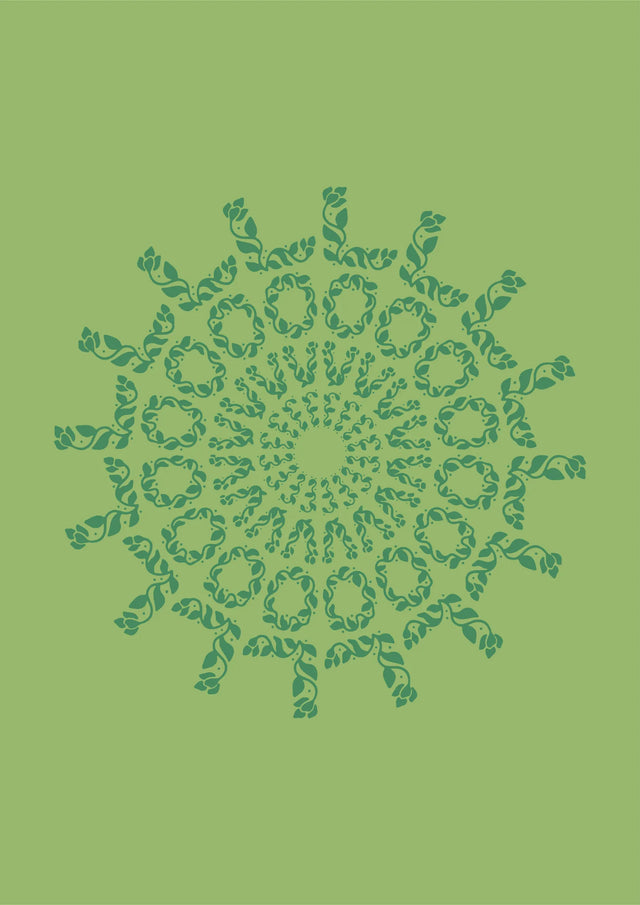Verdant Spiral Botanical Canvas Wall Art