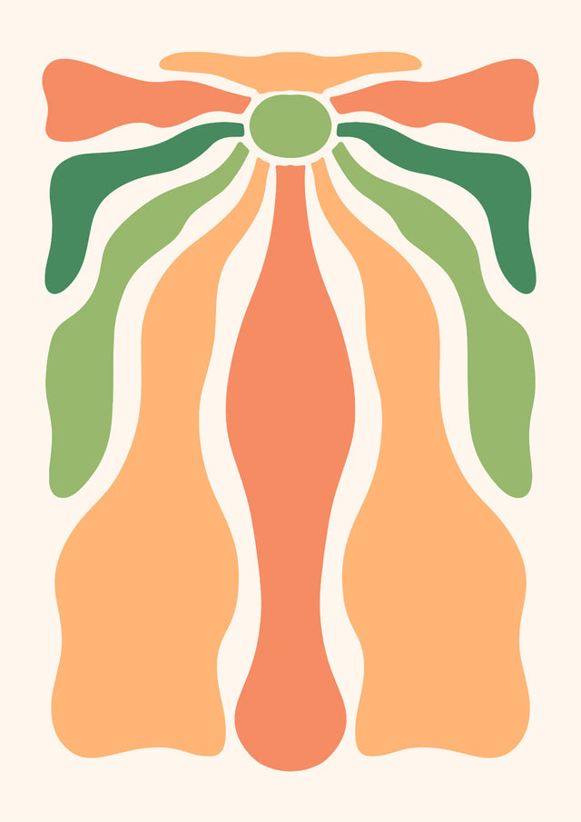 Retro Bloom Burst Canvas Wall Art