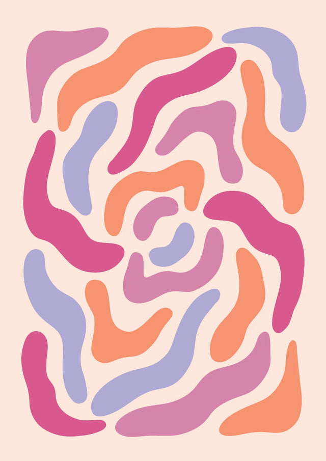 Groovy Spiral Bloom Canvas Wall Art
