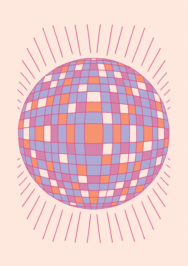 Retro Disco Glow Canvas Wall Art