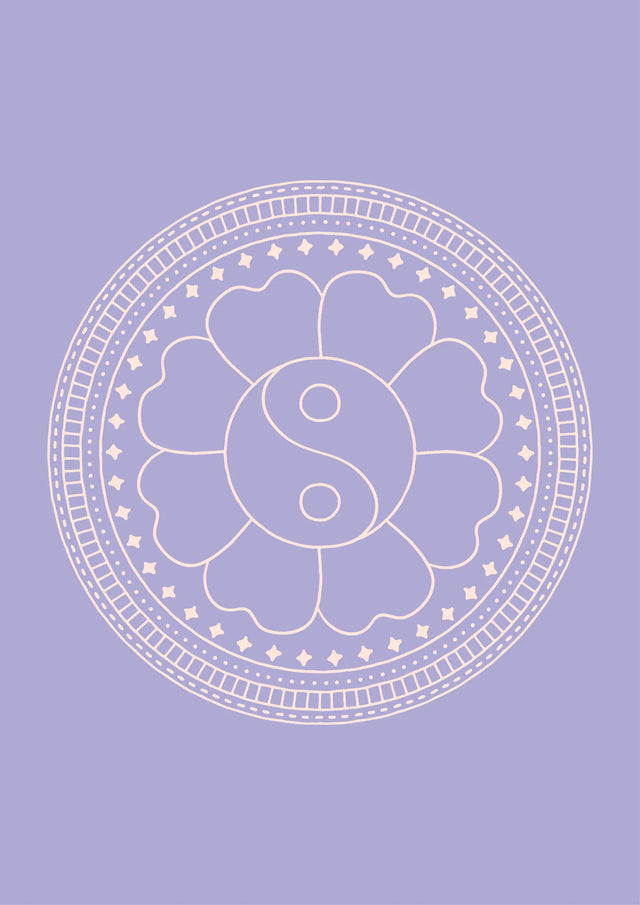 Serene Yin Yang Mandala Canvas Wall Art