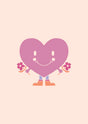 Happy Heart in Boots Canvas Wall Art
