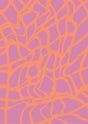 Tangled Sunset Lines Canvas Wall Art