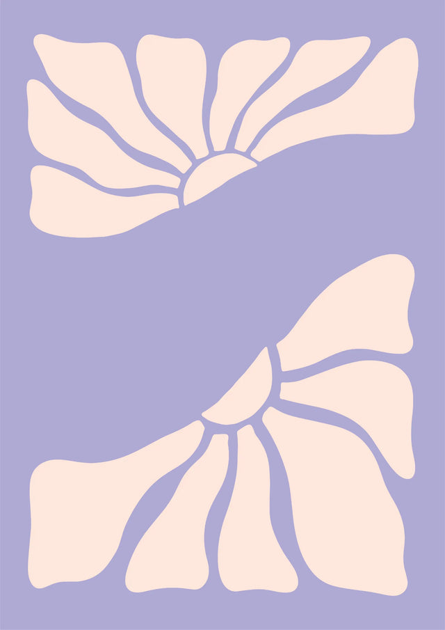 Dancing Petals Lavender Canvas Wall Art