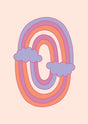 Looping Rainbow Whimsy Canvas Wall Art