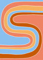 Colorwave Curve Canvas Wall Art