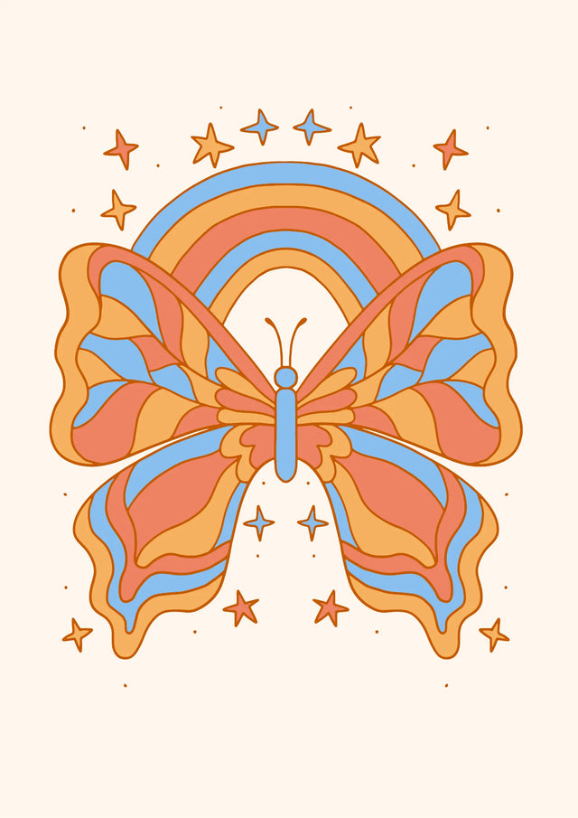 Rainbow Wings Canvas Wall Art
