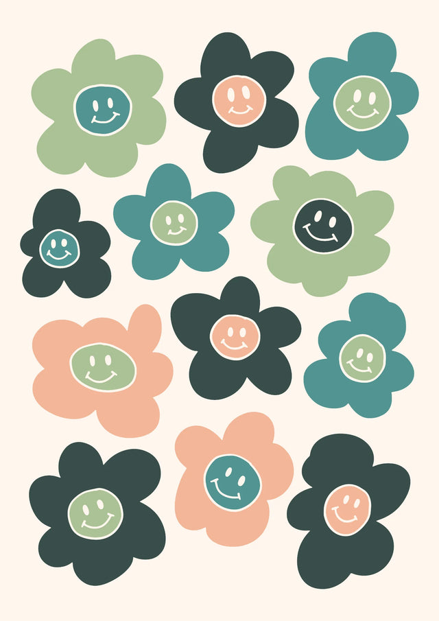 Smiley Garden Canvas Wall Art