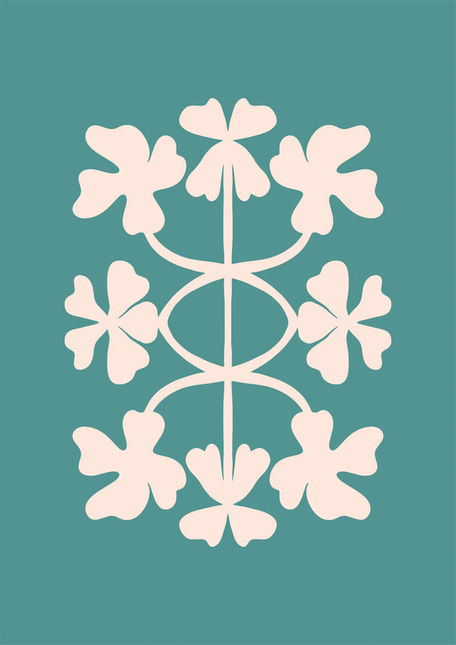 Flora Motif Canvas Wall Art