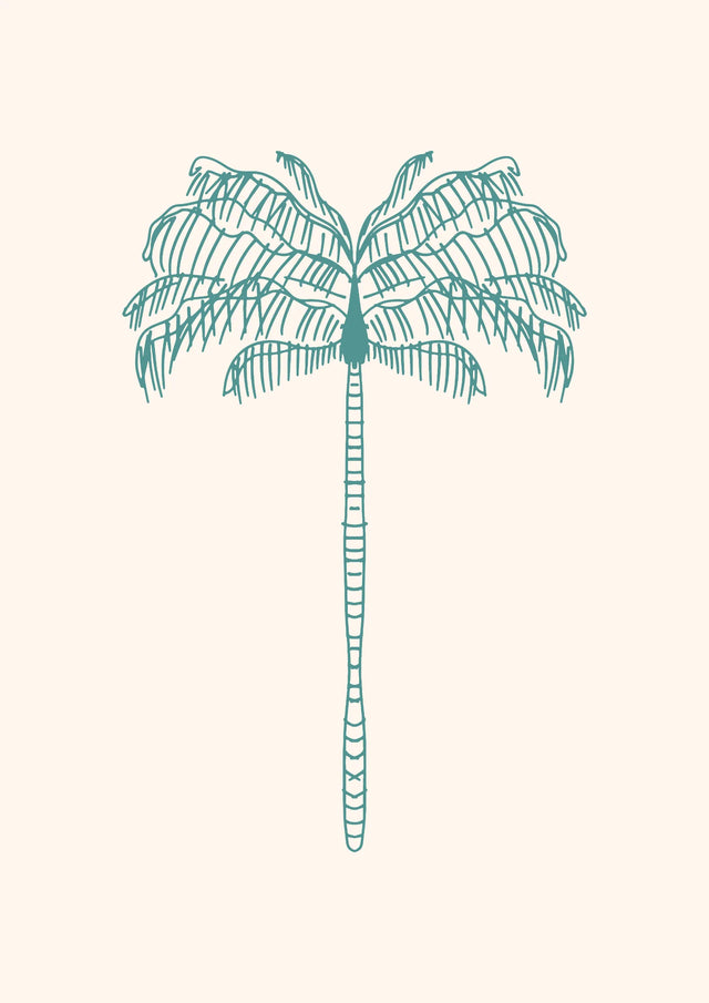 Coastal Calm Palm Canvas Wall Art