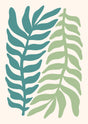 Twin Fern Harmony Canvas Wall Art