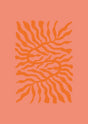 Coral Currents Abstract Canvas Wall Art