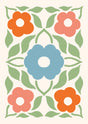 Retro Blossom Harmony Canvas Wall Art