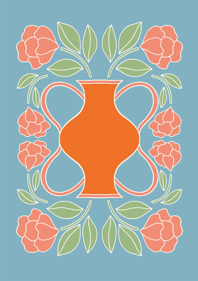 Floral Harmony Vase Canvas Wall Art