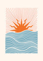 Radiant Sunrise Over Ocean Canvas Wall Art