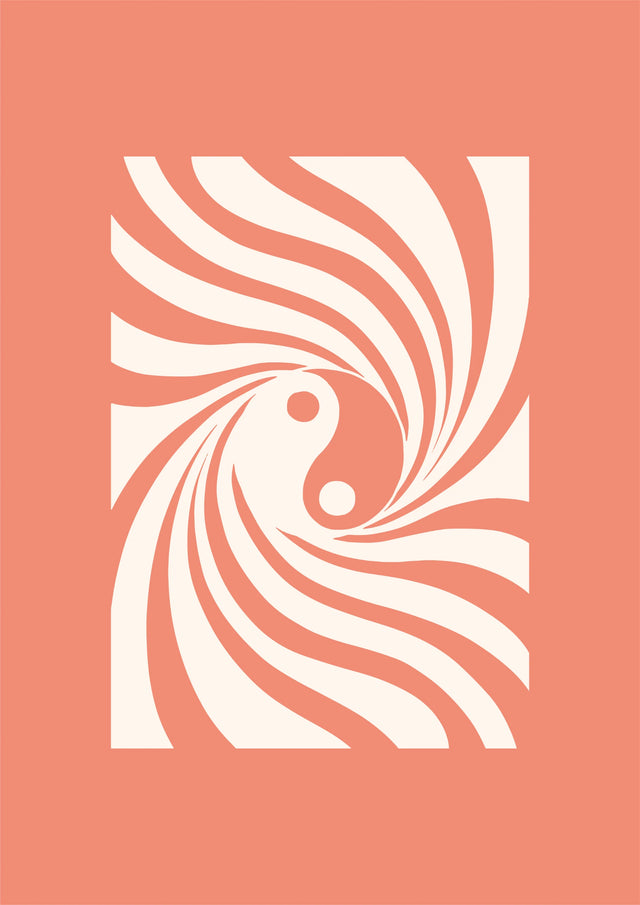 Swirling Yin Yang Canvas Wall Art