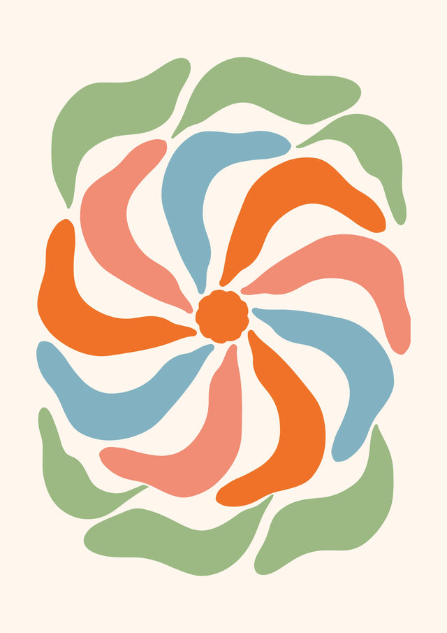 Spiral Bloom Canvas Wall Art