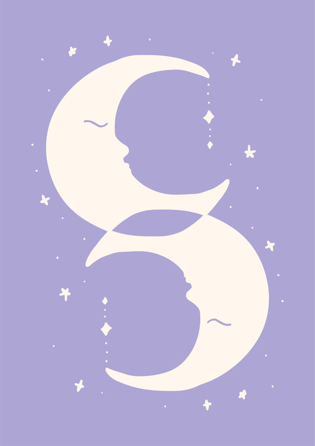 Dual Moon Harmony Canvas Wall Art
