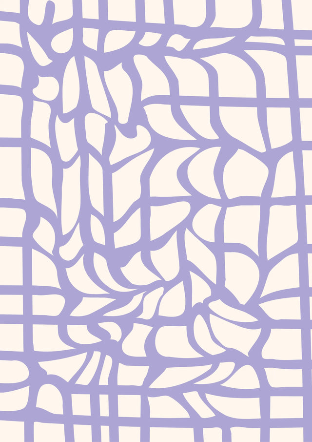 Lavender Web Abstract Canvas Wall Art