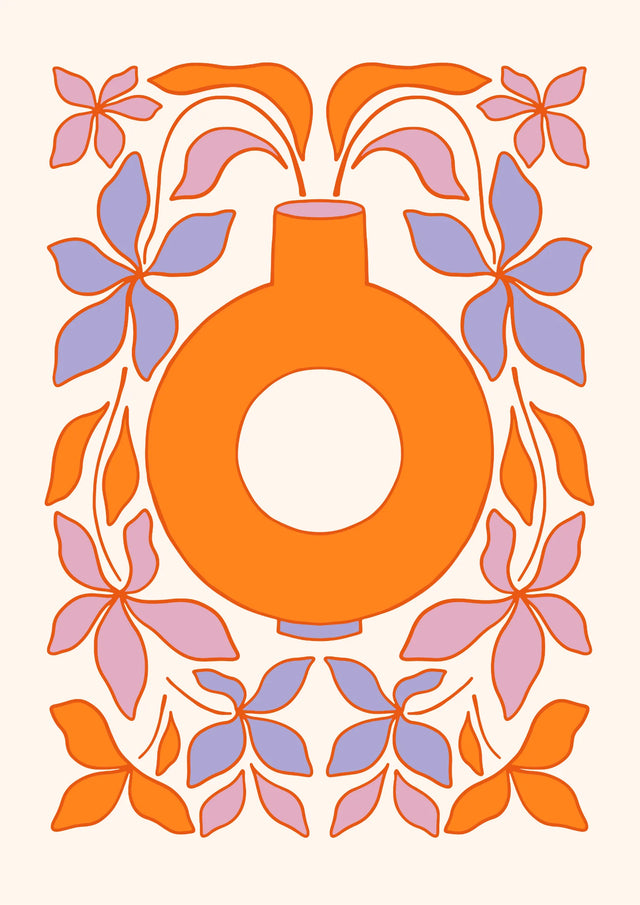 Blooming Vessel Canvas Wall Art