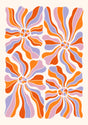  Groovy Petal Spin Canvas Wall Art