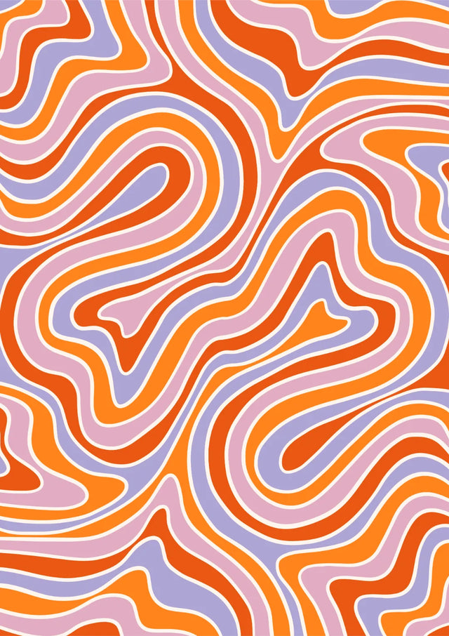 Psychedelic Waves Canvas Wall Art