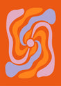 Radiant Swirl Retro Canvas Wall Art